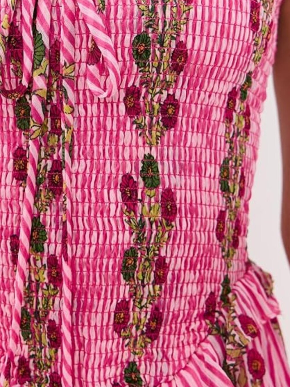 NEW NWT Free People Alejandra Pink Floral Garden Party Midi Dress - Picture 3 of 7